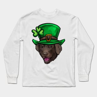 St Patricks Day Chocolate Labrador Retriever Long Sleeve T-Shirt